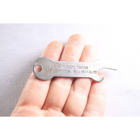 Vintage Bob & Elmer´s Tavern Bellingham WN beer bottle opener, church key - Picture 2 of 9